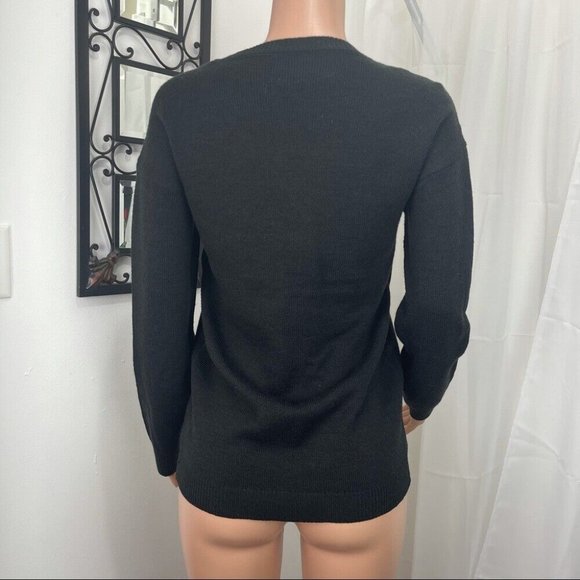 Merry&Bright Sequined Swipe Right Signed Christmas Sweater SZ M Rudolph - Santa - Picture 5 of 12